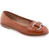 imageAerosoles Womens Bentley Ballet FlatTan Patent Crinkled Faux Leather