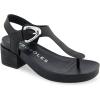 imageAerosoles Womens California Heeled SandalBlack Leather