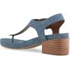 imageAerosoles Womens California Heeled SandalBlue Jean Textured Faux Leather