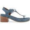 imageAerosoles Womens California Heeled SandalBlue Jean Textured Faux Leather