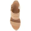 imageAerosoles Womens Cameraper Heeled SandalBeige Bisque Perf Faux Leather