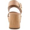 imageAerosoles Womens Cameraper Heeled SandalBeige Bisque Perf Faux Leather