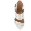 imageAerosoles Womens Cameraper Heeled SandalWhite Perf Faux Leather
