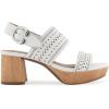 imageAerosoles Womens Cameraper Heeled SandalWhite Perf Faux Leather