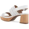 imageAerosoles Womens Cameraper Heeled SandalWhite Perf Faux Leather