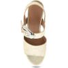 imageAerosoles Womens Chamber Heeled SandalSoft Gold Canvas