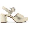 imageAerosoles Womens Chamber Heeled SandalSoft Gold Canvas