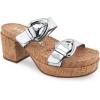 imageAerosoles Womens Chance Heeled SandalSilver Mirror Metallic Pu