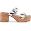 imageAerosoles Womens Chance Heeled SandalSilver Mirror Metallic Pu