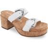 imageAerosoles Womens Chance Heeled SandalWhite Leather