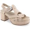 imageAerosoles Womens Chatham Heeled SandalPale Khaki Suede
