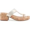 imageAerosoles Womens Clio Heeled SandalGold Metallic Textured Faux Leather With Cork