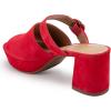 imageAerosoles Womens Cosmic Heeled SandalRed Suede