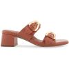 imageAerosoles Womens Estella Heeled SandalGinger Bread Leather
