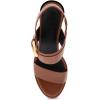 imageAerosoles Womens Nova Heeled SandalGinger Bread Leather