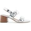 imageAerosoles Womens Nova Heeled SandalSilver Mirror Metallic Pu