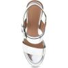 imageAerosoles Womens Nova Heeled SandalSilver Mirror Metallic Pu