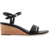 imageAerosoles Womens WITT Wedge SandalBlack Faux LeatherCork Heel