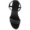 imageAerosoles Womens WITT Wedge SandalBlack Faux LeatherCork Heel