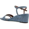 imageAerosoles Womens WITT Wedge SandalBlue Jean Denim Textured Faux Leather