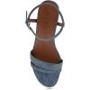 imageAerosoles Womens WITT Wedge SandalBlue Jean Denim Textured Faux Leather