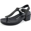 imageAerosoles Womens California Heeled SandalBlack Leather