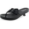 imageAerosoles Womens Calvin Heeled SandalBlack Leather