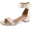 imageAerosoles Womens Carew Heeled SandalGold Metallic Textured Faux Leather