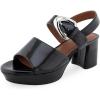 imageAerosoles Womens Chamber Heeled SandalBlack Patent Pu