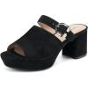 imageAerosoles Womens Cosmic Heeled SandalBlack Suede