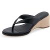 imageAerosoles Womens Nero Wedge SandalBlack Faux Leather