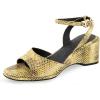 imageAerosoles Womens Nixon Heeled SandalGreen Sheen Leather