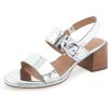 imageAerosoles Womens Nova Heeled SandalSilver Mirror Metallic Pu