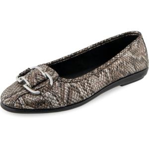 imageAerosoles Womens Bentley Ballet FlatAntique Bronze Snake Print Faux Leather