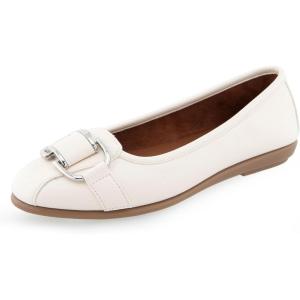 imageAerosoles Womens Bentley Ballet FlatEggnog Pu Leather