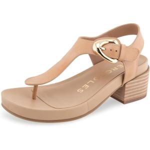 imageAerosoles Womens California Heeled SandalBeige Bisque Leather