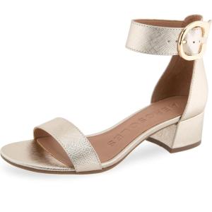 imageAerosoles Womens Carew Heeled SandalGold Metallic Textured Faux Leather