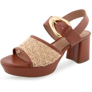 imageAerosoles Womens Chamber Heeled SandalNatural Raffia
