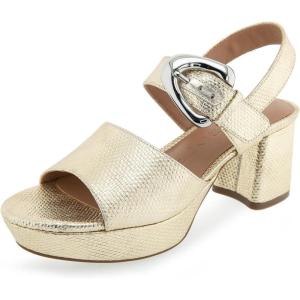 imageAerosoles Womens Chamber Heeled SandalSoft Gold Canvas