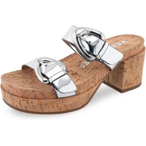 imageAerosoles Womens Chance Heeled SandalSilver Mirror Metallic Pu