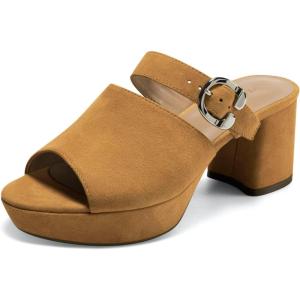 imageAerosoles Womens Cosmic Heeled SandalTan Suede