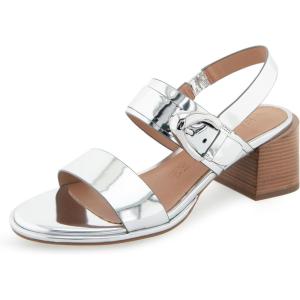 imageAerosoles Womens Nova Heeled SandalSilver Mirror Metallic Pu