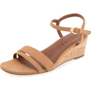 imageAerosoles Womens WITT Wedge SandalTan Faux SuedeCork Heel