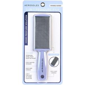 imageAerosoles 2in1 Pedicure File with Stainless Steel Foot Rasp and Buffer  Perfect for atHome Pedicures