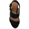 imageAEROSOLES Womens Camera Platform Heeled Sandal Black Suede 7 Wide