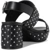 imageAerosoles Womens Camera Crystal Heeled SandalBlack Quilted Faux Leather With Crystals