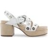 imageAerosoles Womens Cleveland Heeled SandalWhite Leather