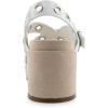 imageAerosoles Womens Cleveland Heeled SandalWhite Leather