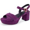 Dark Purple Suede