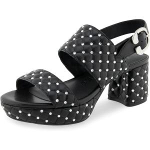 imageAerosoles Womens Camera Crystal Heeled SandalBlack Quilted